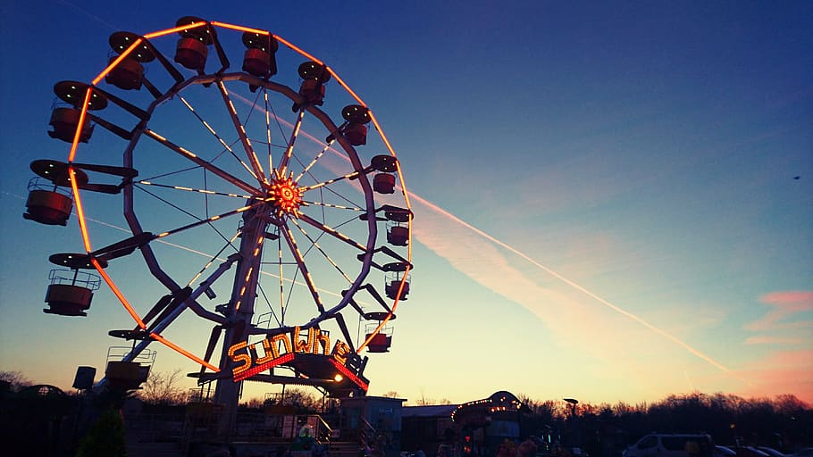 romania, bucharest, amusement park ride, sky, ferris wheel HD wallpaper