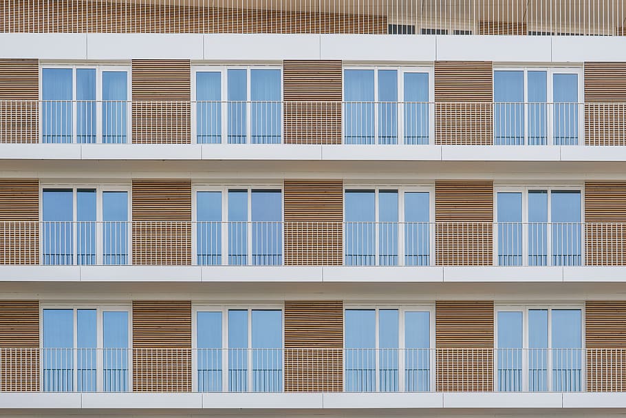 glass, facade, window, architecture, modern, building, house HD wallpaper