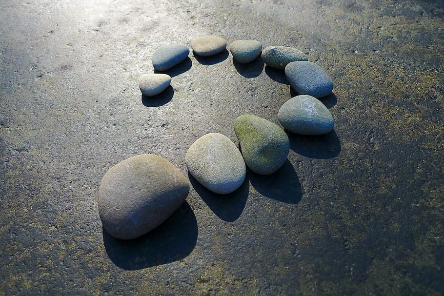 stones, sunlight, shadow, low light, question, solid, rock HD wallpaper