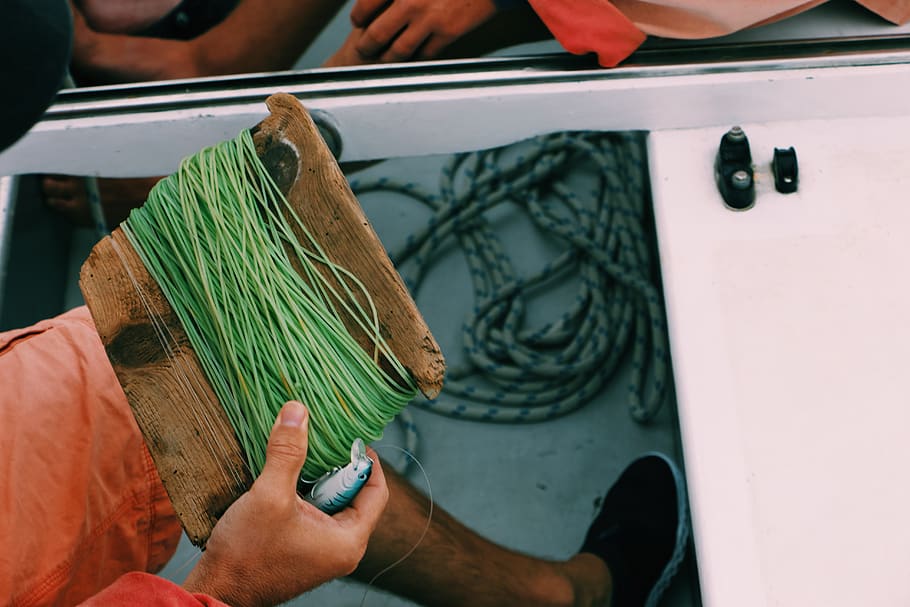 green rope, fishing, person, human, brignogan, france, finger HD wallpaper