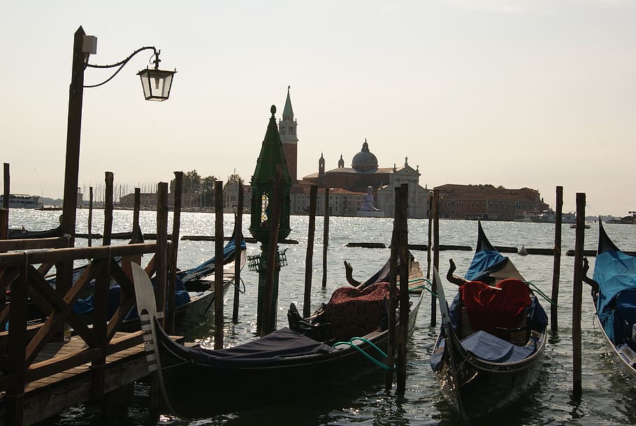 All gondolas in venice italy must