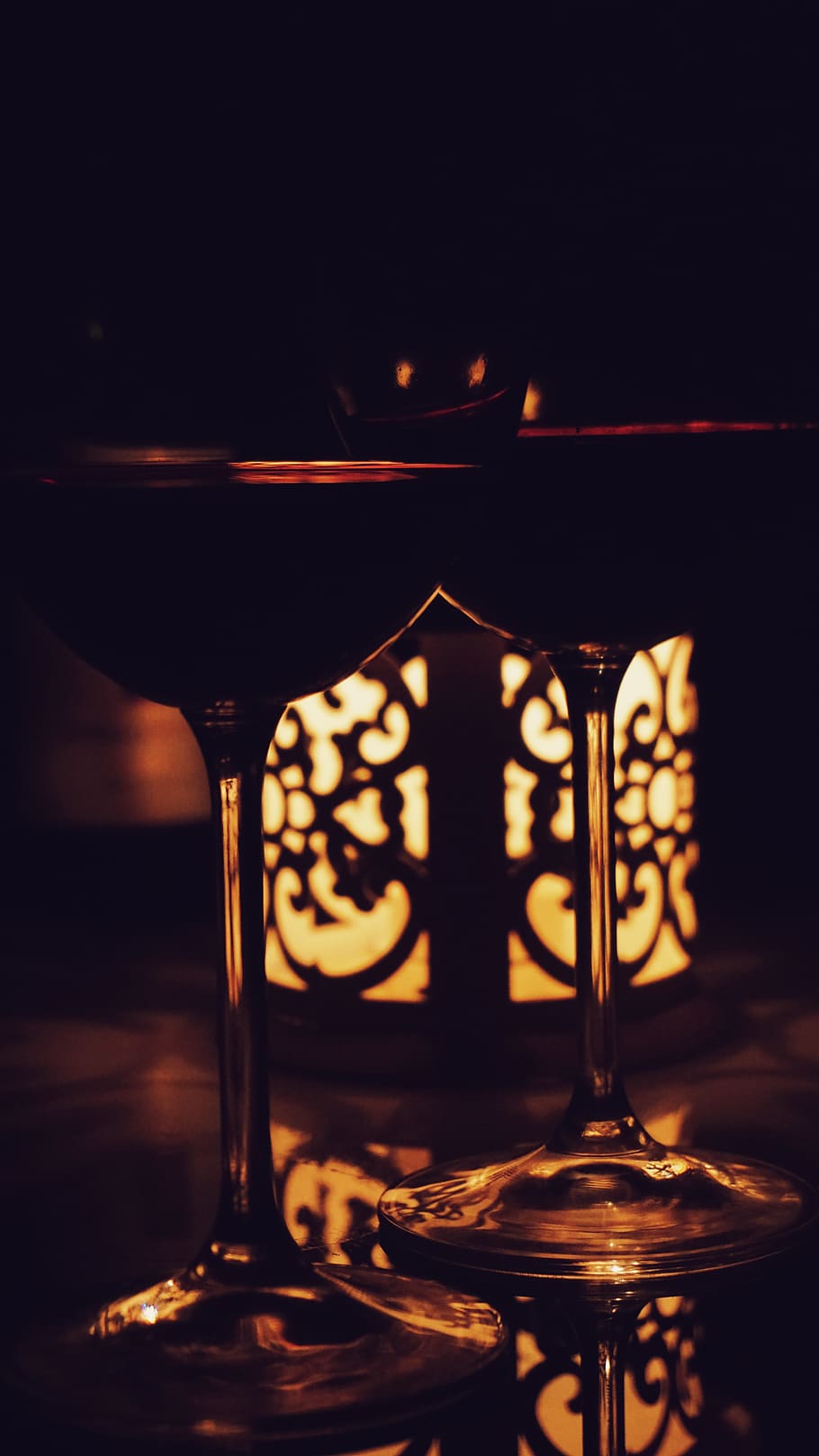 glass, lamp, drink, alcohol, beverage, wine, goblet, candle, HD wallpaper