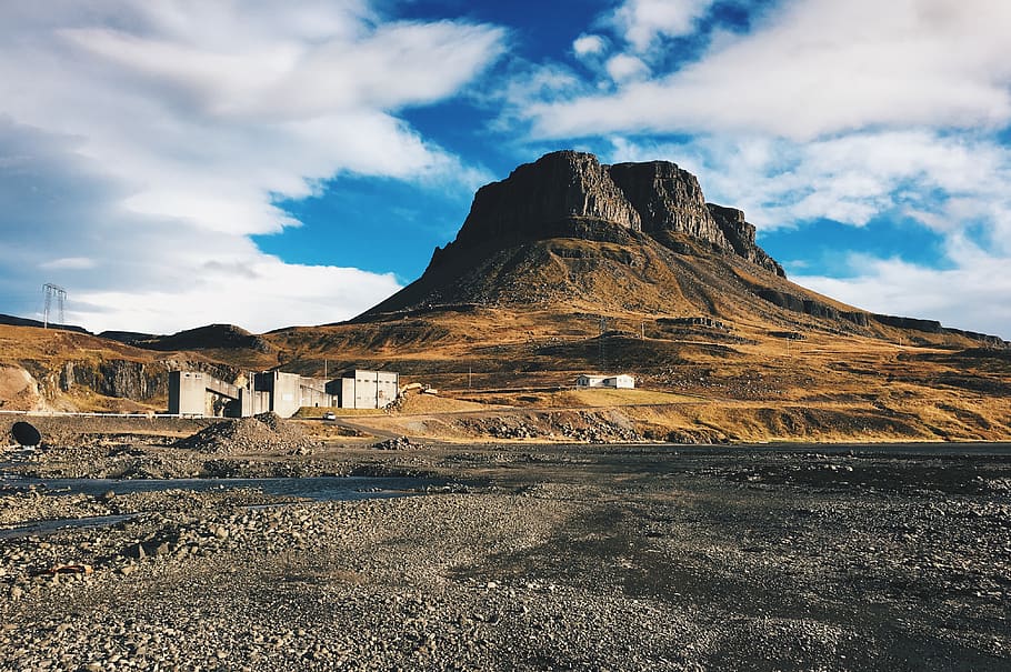 mountain, iceland, field, sky, cloud - sky, nature, scenics - nature HD wallpaper
