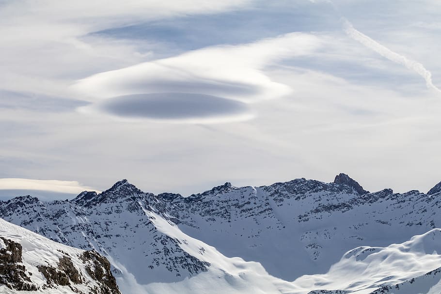 mountain covered by snow, outdoors, nature, mountain range, ice HD wallpaper