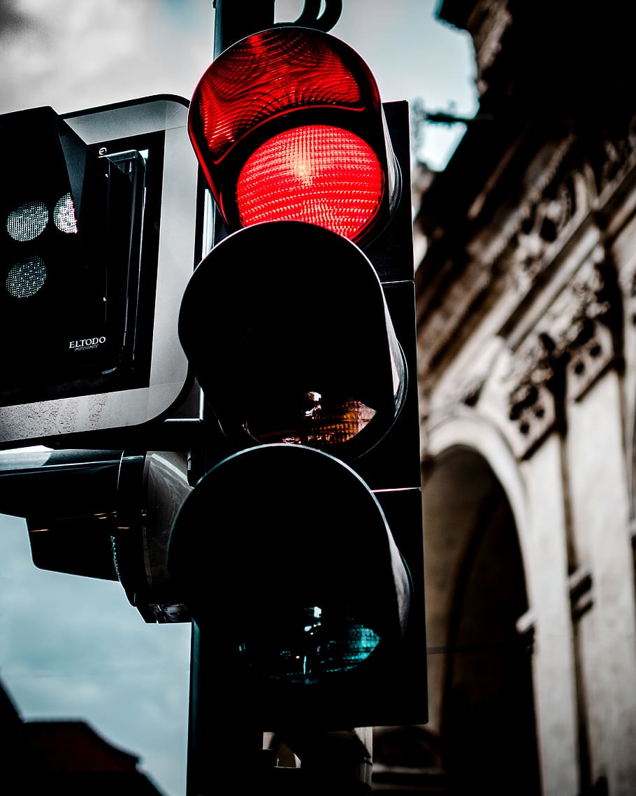 light, traffic light, camera, electronics, video camera, city, HD wallpaper