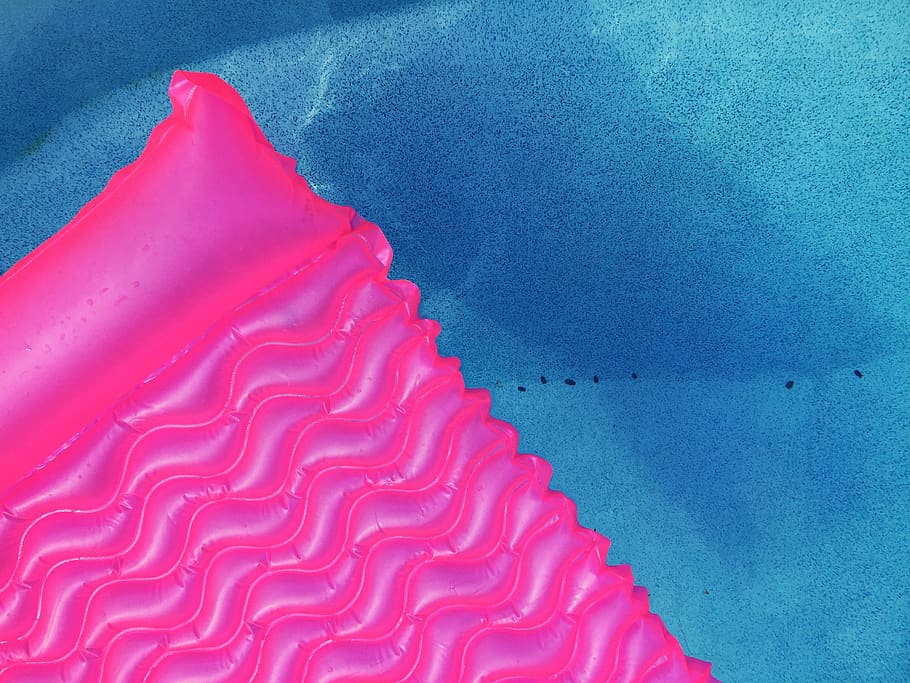 swim, pool, bed, blue, life buoy, vacation, no people, close-up HD wallpaper