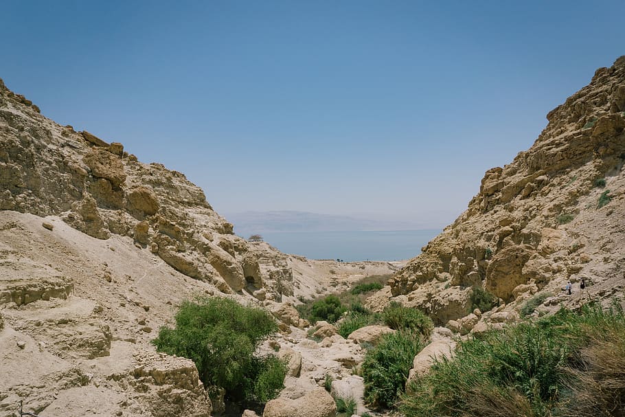 israel, ein gedi, wadi david, dead sea, rocks, stone, stones, HD wallpaper