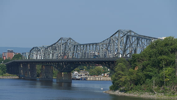 canada, ottawa, ottawa river pathway, water, architecture, bridge HD wallpaper