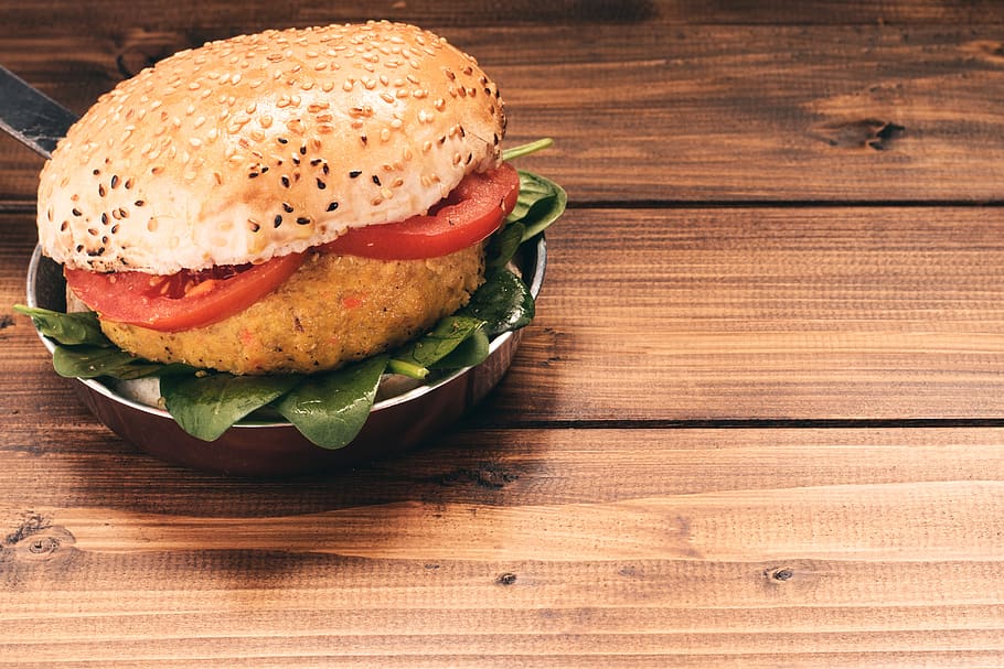 Vegetable Sandwich, bread, bun, burger, close-up, delicious, fast food HD wallpaper