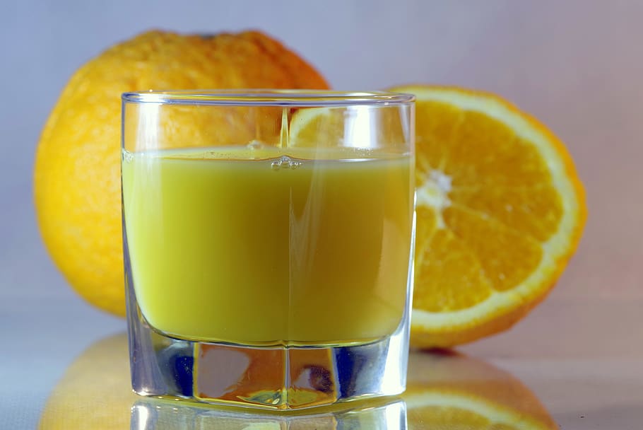 Lemonade Juice in Clear Glass, close-up, fresh, fruit, half, healthy HD wallpaper