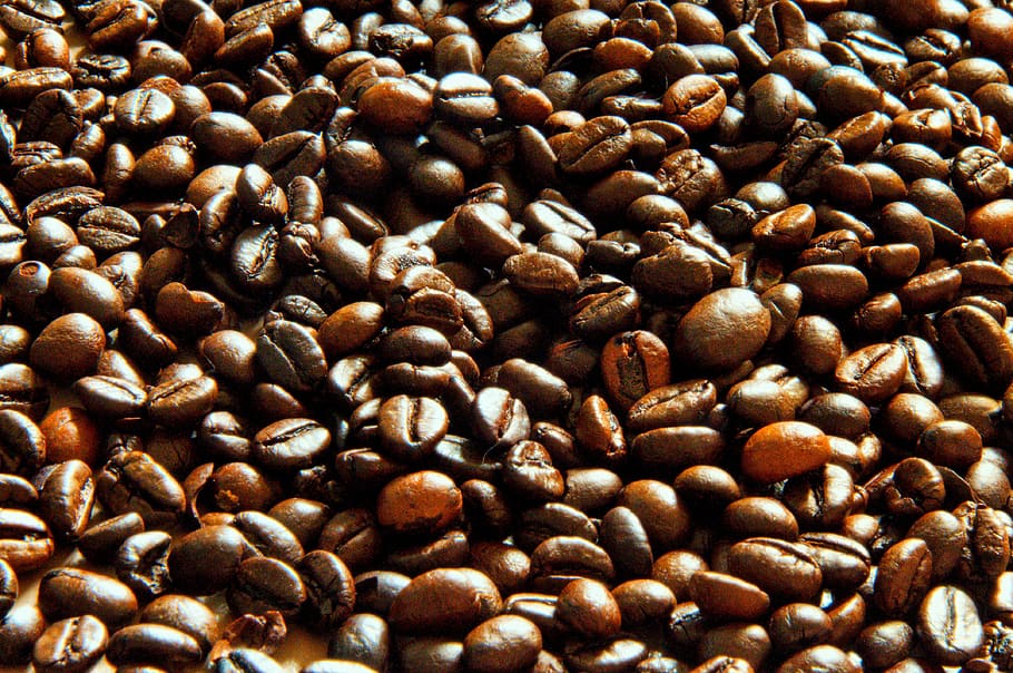 coffee, coffee beans, light, benefit from, food, cafe, brown HD wallpaper