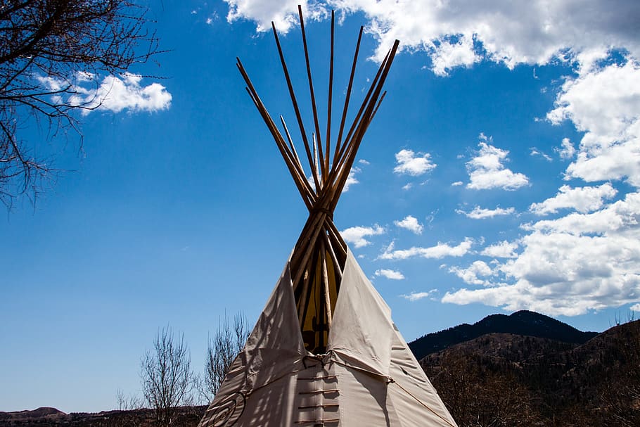 teepee, sky, cloud - sky, nature, no people, built structure HD wallpaper