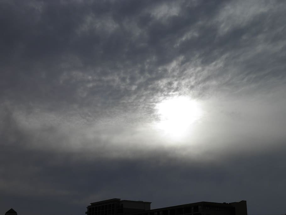 united states, carolina beach, sun, clouds, sky, cloud - sky, HD wallpaper