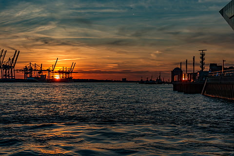 elbe, architecture, hamburg, river, city, germany, water, building HD wallpaper