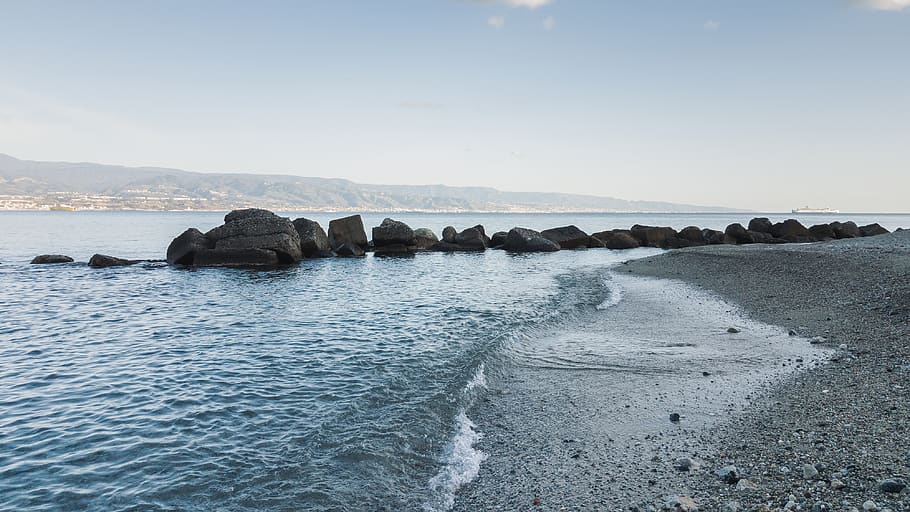 italia, messina, water, sea, sky, rock, scenics - nature, beauty in nature HD wallpaper