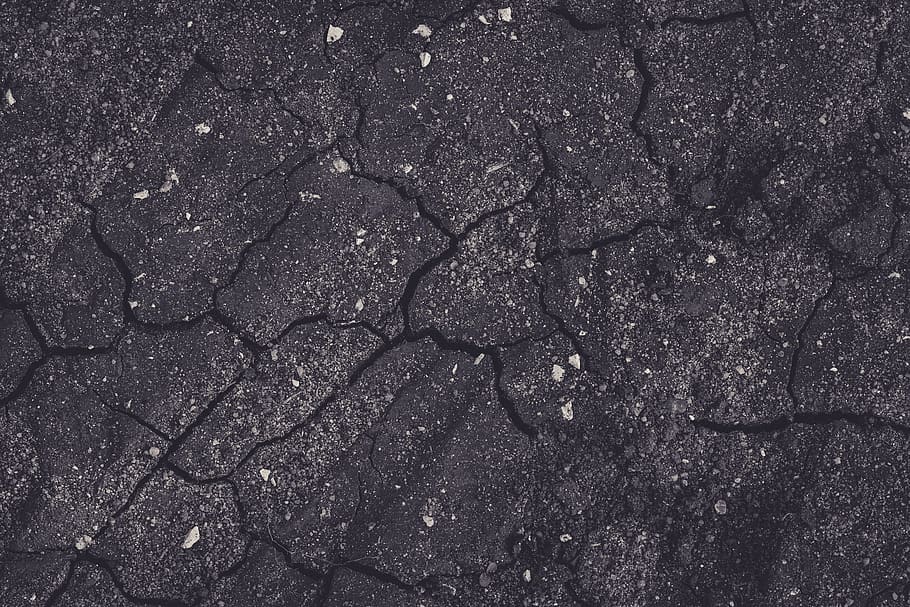 Cracked Road, asphalt, background, black, cement, close-up, concrete