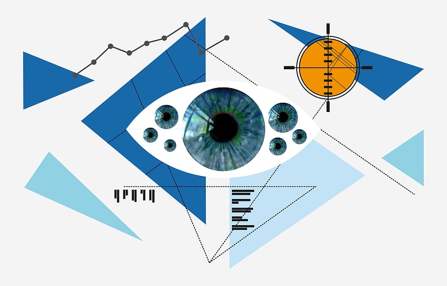 Eyes - Abstract Concept - Biometric, biotechnology, illustration, HD wallpaper