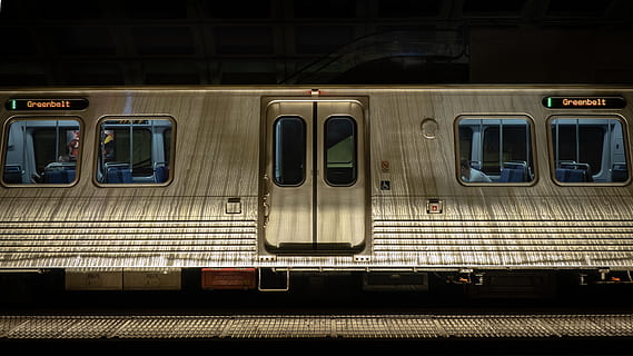 gray train, terminal, transportation, vehicle, train station HD wallpaper