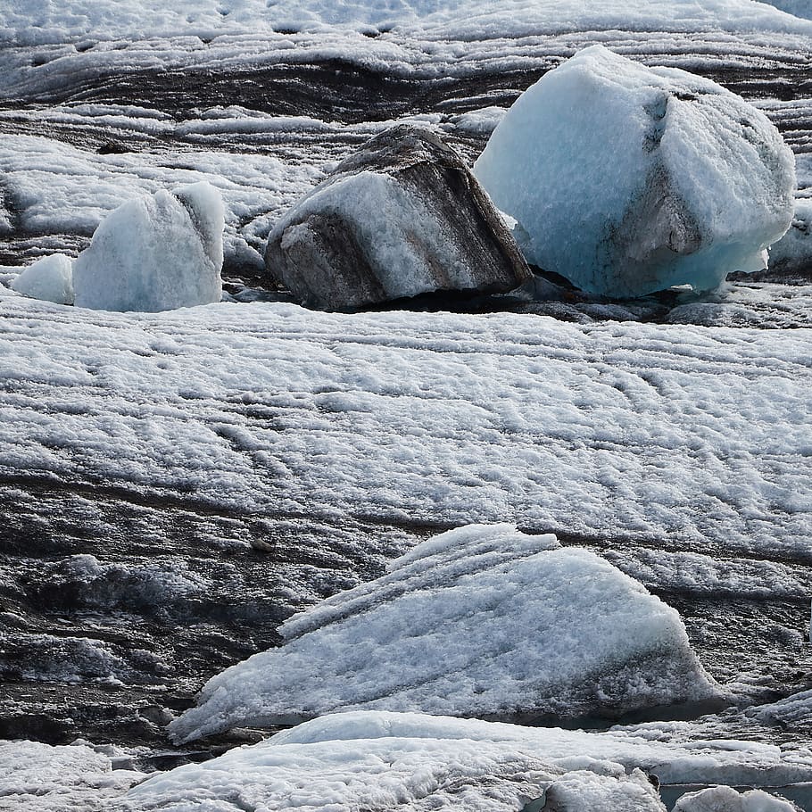 ice rocks, glacier, nature, outdoors, iceland, iceberg, snow HD wallpaper