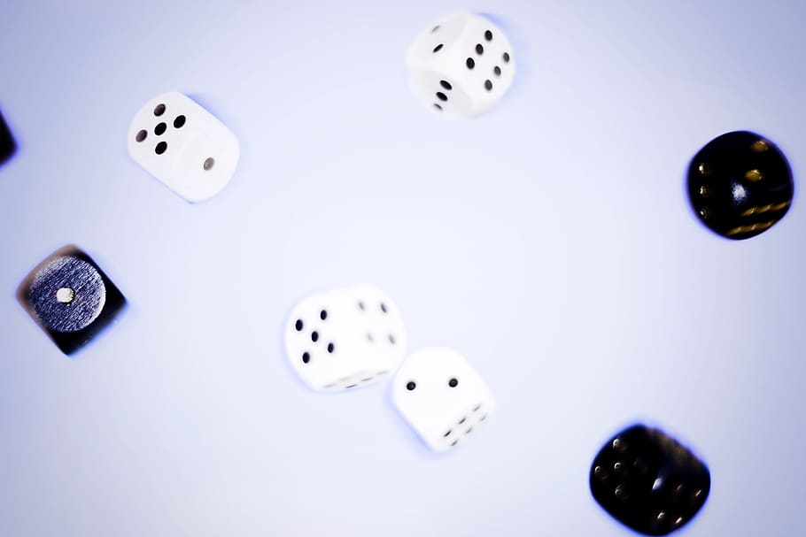 dices, game, entertainment, white, black, many, scattered, arts culture and entertainment HD wallpaper