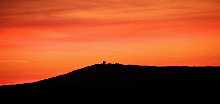 nature, outdoors, sky, sunset, dusk, red sky, dawn, sunrise