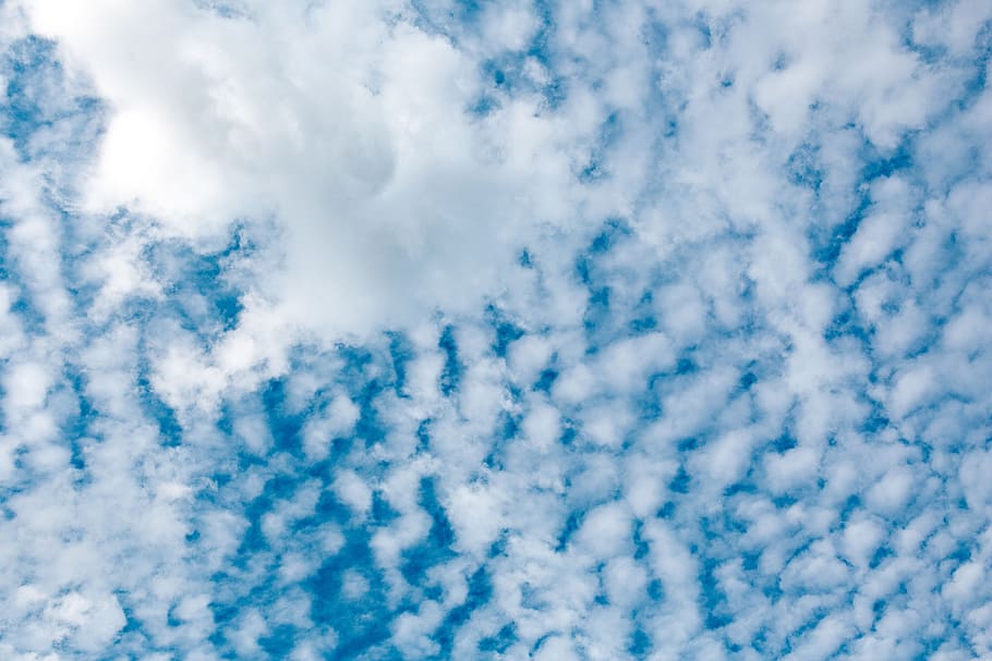 The vast blue sky and clouds sky, day, abstract, fluffy, air, HD wallpaper