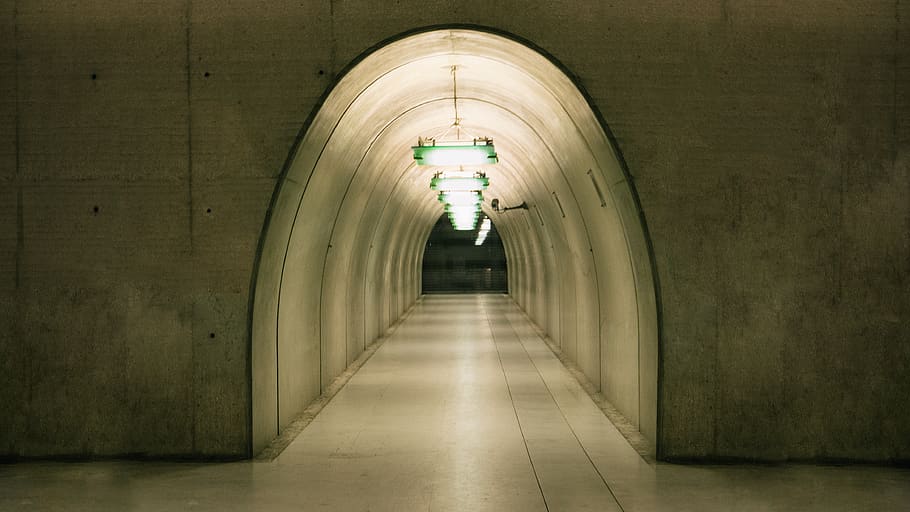 empty beige tunnel, direction, architecture, indoors, the way forward HD wallpaper