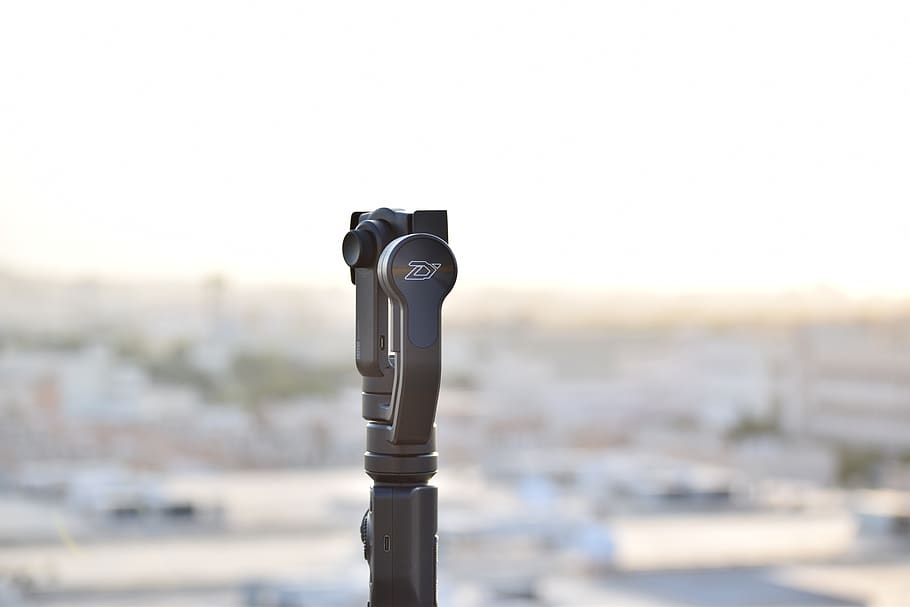 black camera tripod, city, nikon, modern, zhiyun, stabilizer HD wallpaper