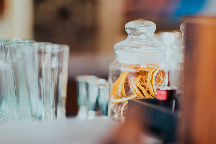 clear glass cookie jar, sweets, food, confectionery, plant, ice cream HD wallpaper