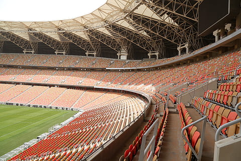 rooftop, day, stadium, architecture, chair, construction industry HD wallpaper