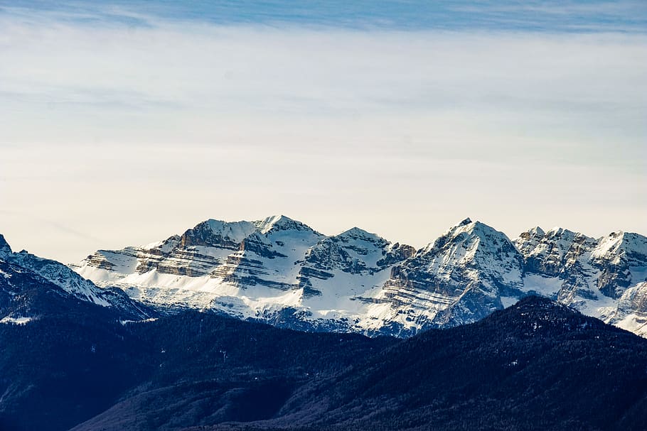 snowcapped mountains, nature, outdoors, mountain range, ice, peak HD wallpaper