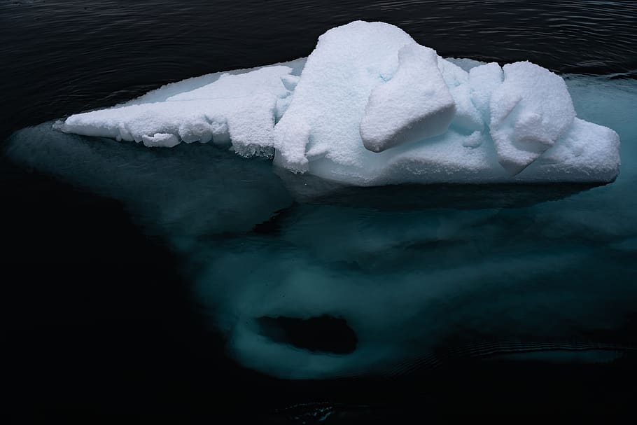 iceberg on sea, nature, outdoors, snow, mountain, antarctica HD wallpaper