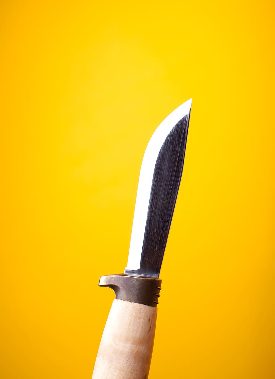 knife, metal, murder, razor, sharp, stainless, steel, colored background HD wallpaper
