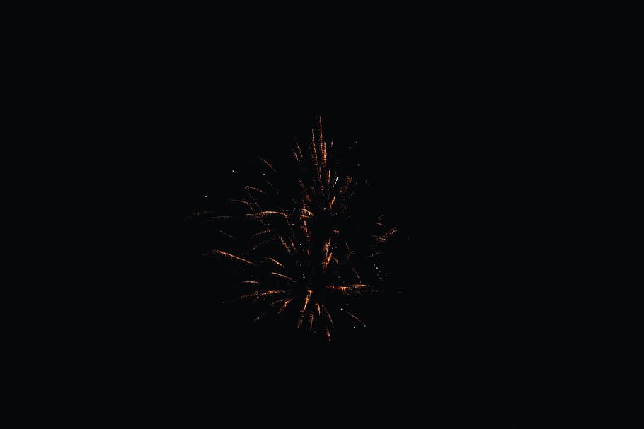 firework, new year, 2016, night, sky, spark, boom, copy space HD wallpaper