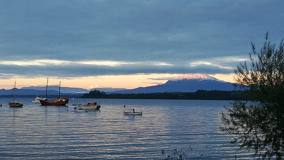 chile, puerto varas, water, nautical vessel, sky, transportation HD wallpaper