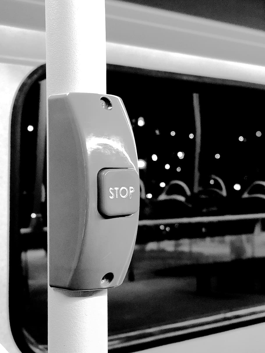 bus, stop, shield, button, traffic, close-up, transportation HD wallpaper
