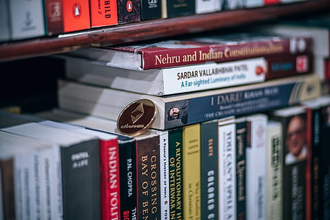 HD wallpaper: Beautifully Crafted Gold-Plated Cryptocurrency Coins Placed on Books, Illustration To Buy Books For School with Cryptocurrencies. - Wallpaper Flare