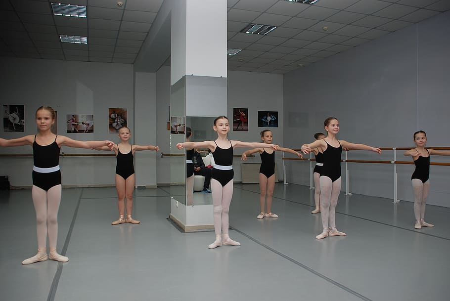 ballet, class, ballerina, girl, kids, elegance, choreography, HD wallpaper
