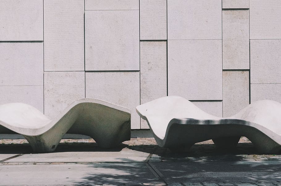 waves, deco, art, city, built structure, seat, architecture HD wallpaper