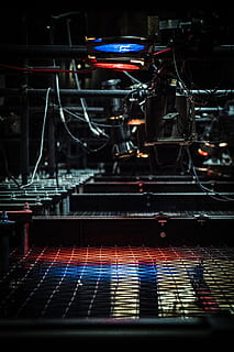 black and blue machine, building, factory, food, arcade game machine HD wallpaper