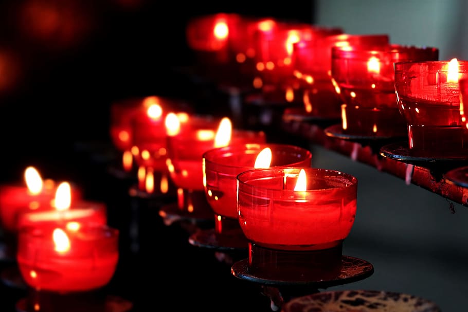 Church Candles, various, fire, burning, flame, fire - natural phenomenon HD wallpaper