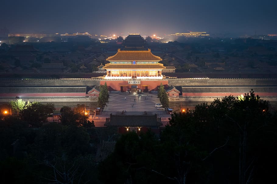 Forbidden City, built structure, architecture, night, building exterior HD wallpaper