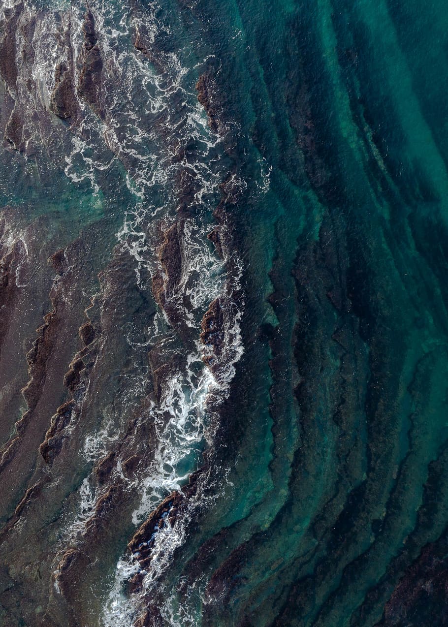 seashore, full frame, backgrounds, no people, pattern, rock, solid HD wallpaper