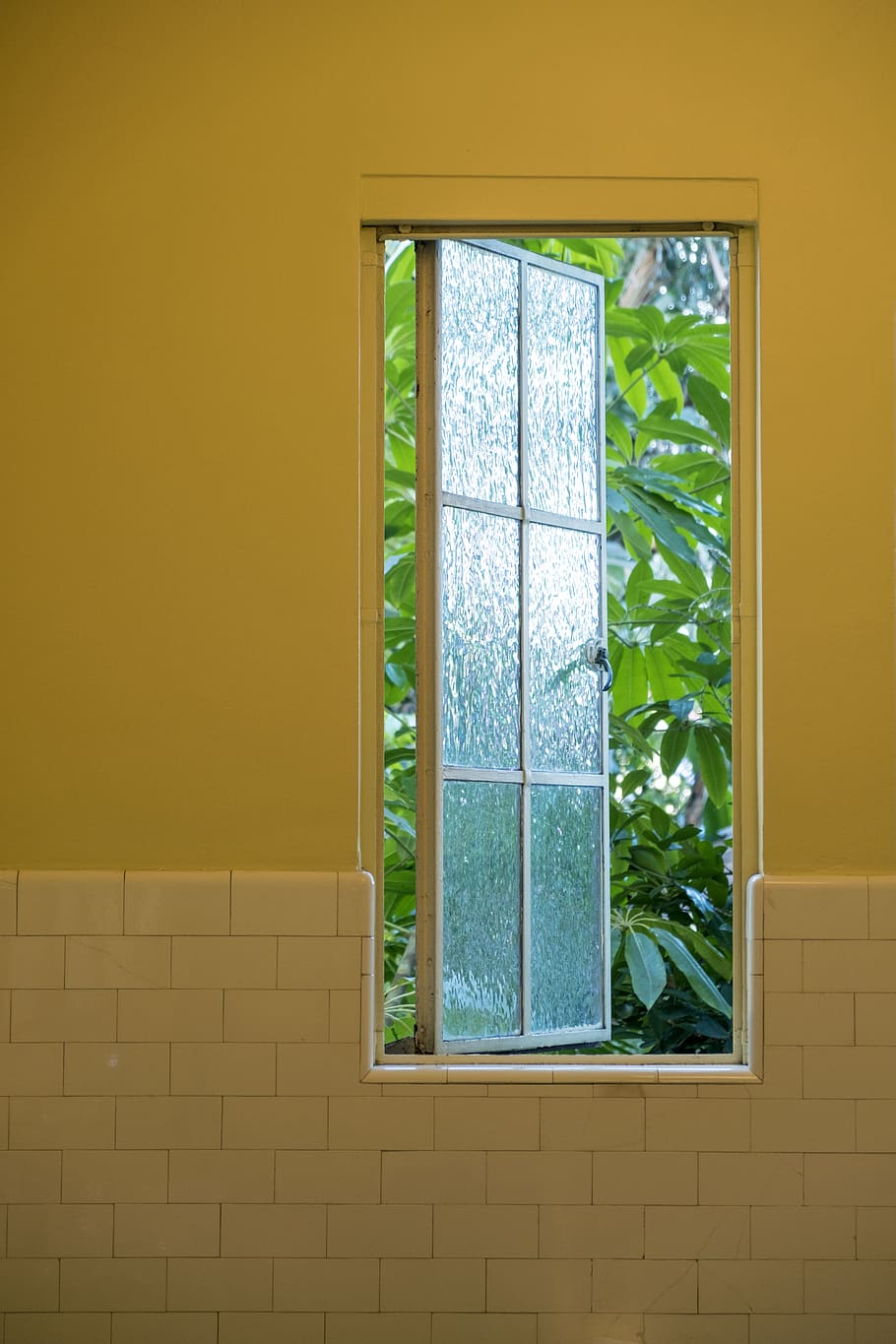 clear glass window with white frame, picture window, door, art HD wallpaper