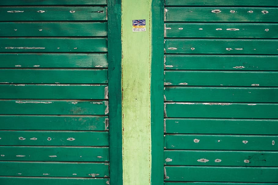 home decor, shutter, window, curtain, green, closed shop, colors HD wallpaper