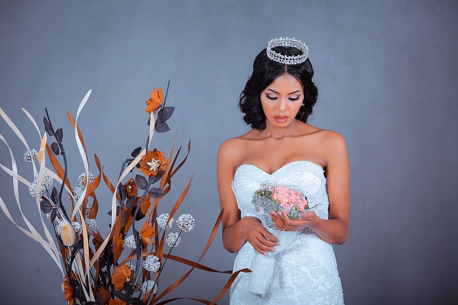 women, young adult, young women, three quarter length, newlywed HD wallpaper