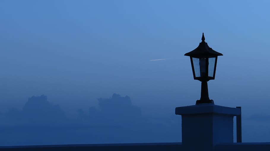 light, night, sky, dark, blaze, estela, lantern, clouds, contrast HD wallpaper