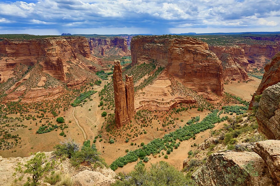 spider rock, canyon, de chelly, national monument, arizona