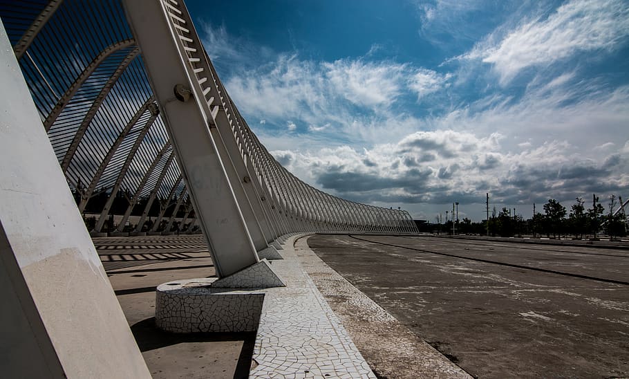 greece, marousi, οακα, sky, clouds, santiago calatrava HD wallpaper