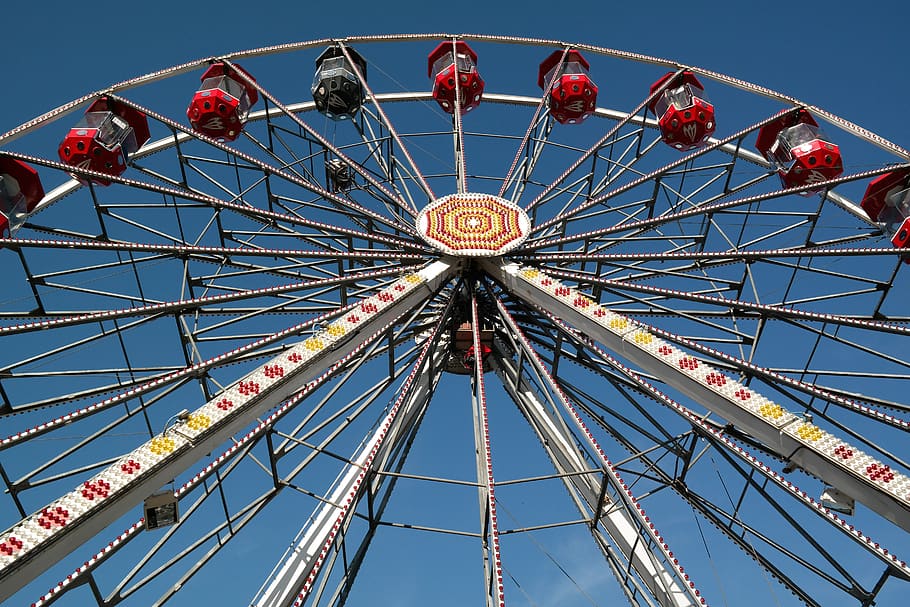 mill, mill wheel, ferris wheel, fun, festival, carousel, amusement park HD wallpaper